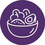 Fruit bowl icon
