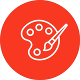 Paint palette icon.