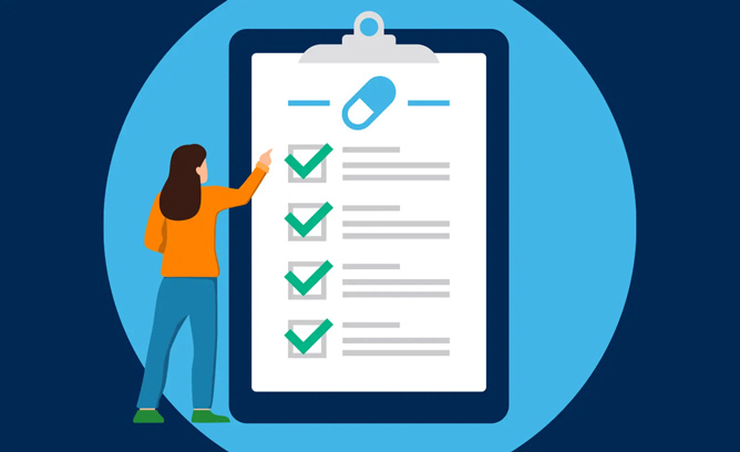 Medication checklist.