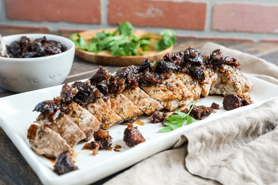 Roasted Pork Medallions with Fig Balsamic Reduction 2
